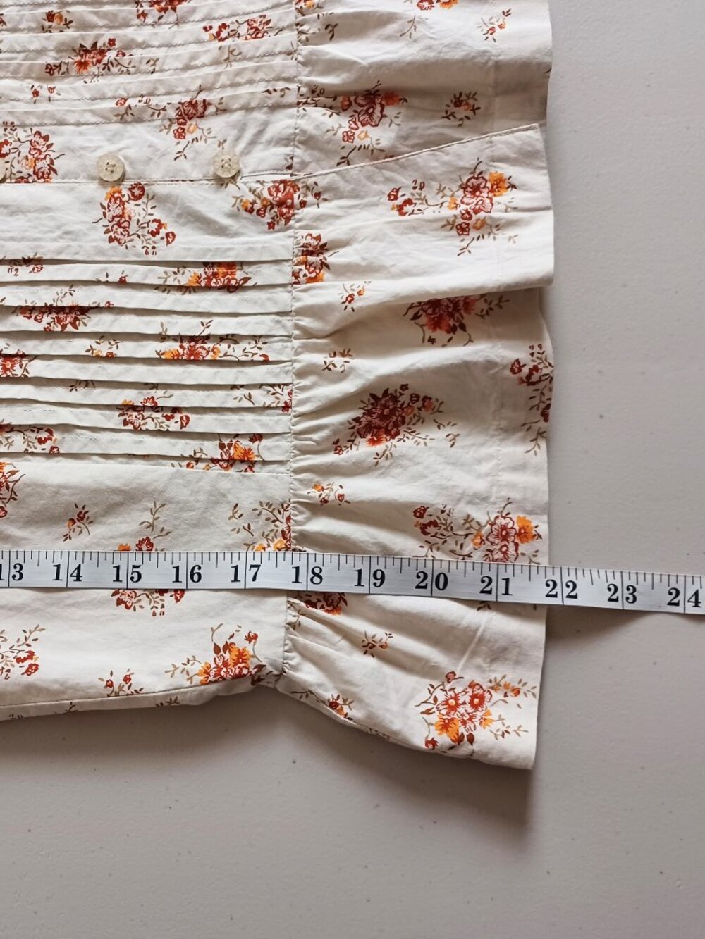 Roxy Floral Bell Sleeve Peplum Blouse - Picture 16 of 16